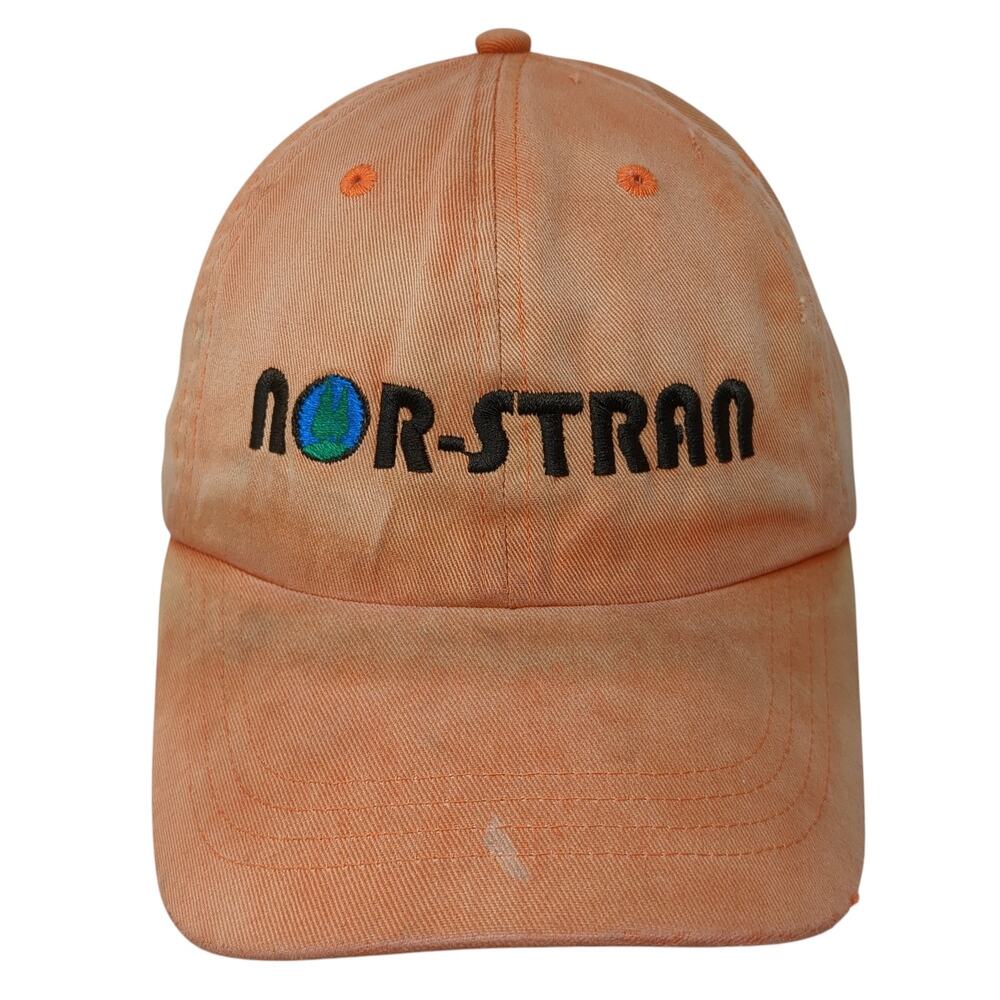 Nor-Stran Attitude Baseball Cap Orange One Size Adjustable 6 Panel Alternative